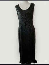Vintage Laurence Kazar New York Full Length Sequinned Gown Stunning Quality Silk picture