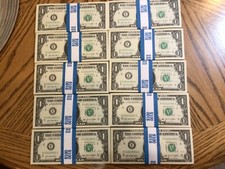 NEW CRISP 2021 $1 DOLLAR BILL UNCIRCULATED ;  IN SERIES :  picture