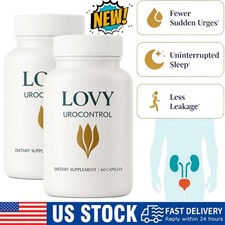 2 Pack Lovy Urocontrol Capsules Bladder Support Supplement 60ct Non-GMO Vegan picture