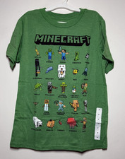 Boys' Minecraft Short Sleeve Graphic T-Shirt - Green Medium picture