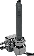 Pingel Chrome Vacuum Petcock/22MM Fuel Valve LEFT Outlet/Forward Facing 1311-CHV picture