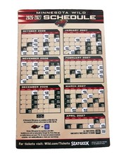 2026-27 Minnesota Wild MAGNETIC 2026 -2027 Schedule.  SGA picture