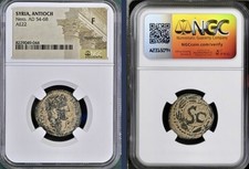 Emperor Nero 54-68AD Provincial Roman Rule NGC Genuine Ancient Coin Scarce SC picture