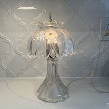 Anne Hutte Bleikristall Lead Crystal 24% Boudoir Lamp Working Rare Vintage 4.14 picture