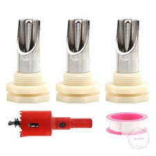 Pig Nipple Waterer for Barrel Kits, 3pcs Stainless Steel Automatic Pig Drinker picture