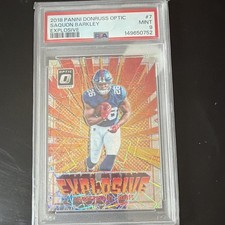 Panini 2018 Donruss Optic Saquon Barkley Explosive #7 Rookie PSA 9 Giants picture