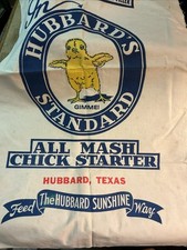 Vintage Hubbard standard all mash chick starter feed Bag Texas 100 pound size picture