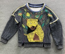 Cat Lover Embroidered Sweatshirt Sweater Medium Cat Lady Artsy Quirky Indie Twee picture