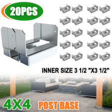 20Pcs 4x4 Concrete Deck Post Anchor Base Adjustable Metal Post Bracket Post Base picture