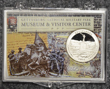 2011-S Clad Proof Gettysburg National Park Quarter 25C w/ 2x3 Snaplock Case picture