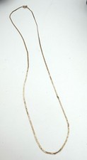 Italy 14K Solid Gold Necklace Fine Herringbone Chain, 20” 2.19g - Vintage picture