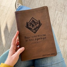 NLT Large Print Bible - Personalized - Peace I Leave With You  - Add Custom Name picture