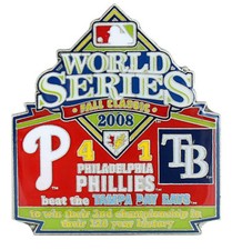 2008 World Series Commemorative Pin - Phillies vs. Rays - Limited 1,000 picture