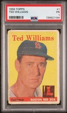 1958 Topps Ted Williams #1 Boston Red Sox PSA 1 picture