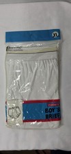 Vintage NOS Shaber's Boys Brief Size XL  White 100% Cotton Underwear NIP picture
