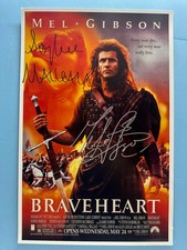 BRAVEHEART MOVIE POSTER 11x17 SIGNED BY 2 AUTHENTICATED wCOA  picture