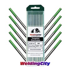 WeldingCity® 10-pk TIG Welding Tungsten Electrode Pure (Green) 3/32