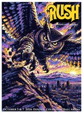 RUSH FIFTY SOMETHING TOUR 2026 Denver PRINT Limited Signed & # To 1500 picture