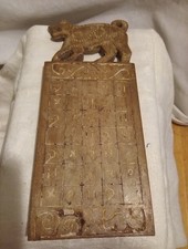 Vintage Batak Porhalaan Shaman Calendar Hand Carved Wood Sumatra Indonesia Art picture