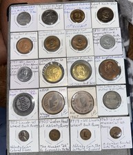 20 Rare And Antique TOKENS & MEDALS In Holders picture