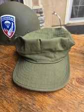 WWII HBT CAP HERRINGBONE OD7 McCONNELL MFG. 9 FEB 1951 SIZE 7 1/4 NOS US ARMY picture