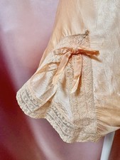Vintage 1940s 1950s Satin Flare Pants Lace Trim Lingerie Bow USA picture