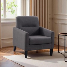 Accent Chair, Mid Century Modern Living Room Chairs Reading Chair Dark Grey picture