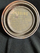 1-Original WW2 U.S. Army Soldiers Boot/Shoe Dubbing OD Can, Contains Product  picture