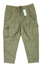 NWT Vince Olive Green Cargo Utility Pants Women's L Linen Cupro $440 picture
