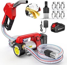 Cordless Electric Fuel Transfer Pump with Nozzle & Hoses Kit 12GPM 4.0Ah Battery picture