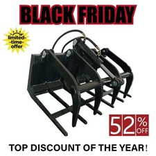 NEW AGT 39in Mini Skid Steer Grapple Rake Loader Wood Grapple Attachment M-HGB picture