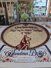 Texas A&M Aggies Ceramic Serving Platter Tray Tailgate Party Gig Em Aggies  picture