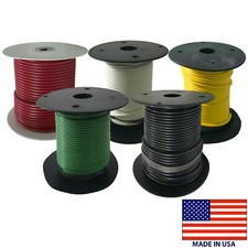 Marine Primary Tinned Copper Wire 8 Gauge 25 100 & 500 FT Lot 5 Colors - USA picture