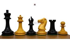 1852 ANTIQUE CHESS PIECES-CIRCA 1852 HARRWITZ STAUNTON SERIES CHESSMEN IN EBONY. picture