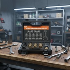 16-Piece Axle Spindle Rethreading Kit - Precision Repair Tool Set for Mechanics picture