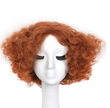 Yuehong Adult Short Curly Red Wig Curly Role Play Anime Party Wig picture