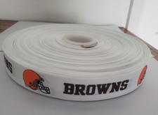 7/8 inch Cleveland Browns Grosgrain Ribbon-1 Yard picture
