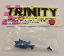 Trinity Kinwald Blue Aluminum Screws 4-40x1/4 Flathead Team Vintage Rc TK3050 picture