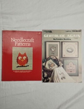Lot Of 2 Vintage Needlecraft Pattern Books, Oxmoor House 1973, Leisure Arts 1989 picture