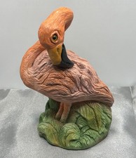 Vintage Figural Flamingo Statue Ceramic Signed U.D.C. 1987 Made In USA 5