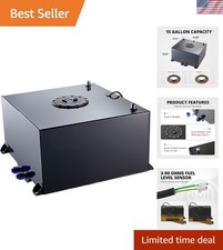 15 Gallon Black Aluminum Fuel Cell with Level Sender for Optimal Fuel Delivery picture