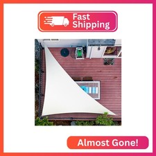 ShadeMart 14' x 14' x 19.8' White Triangle Shade Sail for Garden picture