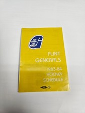 ES25 Flint Generals 1983/84 IHL Hockey Pocket Schedule - Buick/WFDF picture