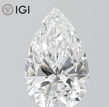 0.52 Ct Pear Cut IGI Certified Lab Grown CVD Diamond E Color VVS2 Clarity Stone picture