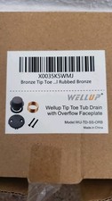 Bronze Tub Drain Tip Toe Bathtub Set  2hole overflow Faceplate (for parts) picture