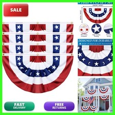 4 Pack Large Size 3 X 6 FT American Bunting Flag 4th of July Decorations, USA Pl picture