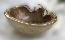 MCM Murano art glass bowl Alfredo Barbini with gold aventurine 1950s 1960s picture