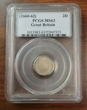 Great Britain 2 Pence (1660-1662) PCGS MS63 Silver Charles II Maundy Twopence. picture