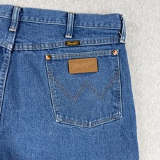 Vintage Wrangler Jeans Mens Fits 38x31 Blue 31MWZ Cowboy Cut Denim Made in USA picture