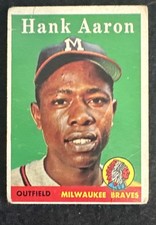 1958 Topps - Hank Aaron #30 Player Name in White picture